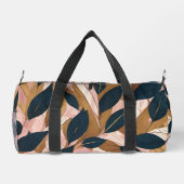 赤面ピンク金ゴールドボホ葉トレンディーコレクション ダッフルバッグ (裏面)