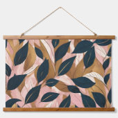 赤面ピンク金ゴールドボホ葉トレンディーコレクション 吊り下げ型タペストリー (正面2)