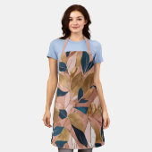 赤面ピンク金ゴールドボホ葉人気があるコレクション エプロン (着用した状態)