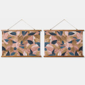 赤面ピンク金ゴールドボホ葉人気があるコレクション 吊り下げ型タペストリー (ダブル)