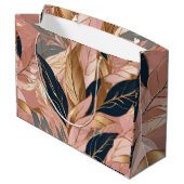赤面ピンク金ゴールドボモダンホ葉コレクション ラージペーパーバッグ (裏面アングル)