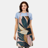 赤面ピンク金ゴールドボートレンディー離れコレクション エプロン (着用した状態)