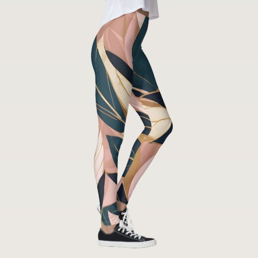 赤面ピンク金ゴールドボートレンディー離れコレクション レギンス (右)