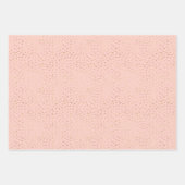 赤面ピンク金ゴールドボーハート ラッピングペーパーシート (正面3)