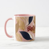 赤面ピンク金ゴールドボー葉ホモダンコレクション マグカップ (左)