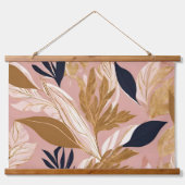 赤面ピンク金ゴールドボー葉ホモダンコレクション 吊り下げ型タペストリー (正面)