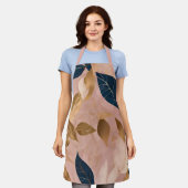 赤面ピンク金ゴールドボー離れホ人気があるコレクション エプロン (着用した状態)