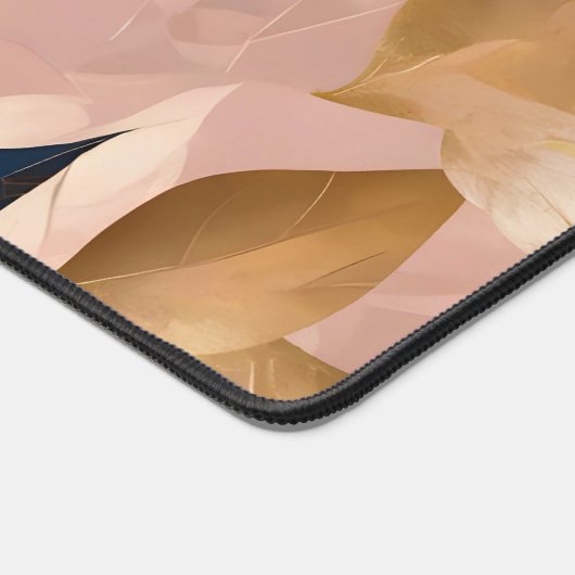 赤面ピンク金ゴールドボー離れホ人気があるコレクション デスクマット (コーナー)