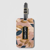 赤面ピンク金ゴールドボー離れホ人気があるコレクション ラゲッジタグ (正面縦)