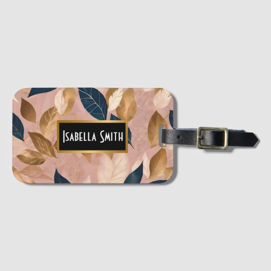 赤面ピンク金ゴールドボー離れホ人気があるコレクション ラゲッジタグ (正面横)