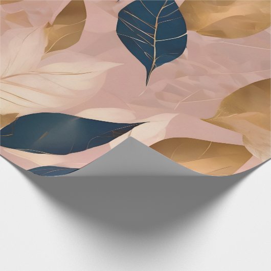 赤面ピンク金ゴールドボー離れホ人気があるコレクション ラッピングペーパー (角)