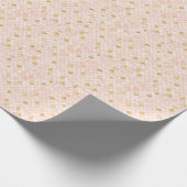 赤面ピンク金ゴールドマーメイドはかりで測トレンディーガーリー ラッピングペーパー (角)