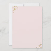 赤面ピンク金ゴールドメイクアップまつげパーティーイベント 招待状 (裏面)