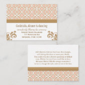 赤面ピンク金ゴールドモロッコ披露宴エンクロージャカード エンクロージャーカード (正面/裏面)