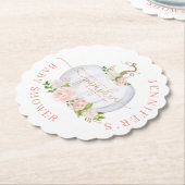 赤面ピンク金ゴールドリトルカボチャ ペーパーコースター (アングル)