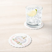 赤面ピンク金ゴールドリトルカボチャ ペーパーコースター (インサイチュ)