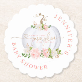 赤面ピンク金ゴールドリトルカボチャ ペーパーコースター