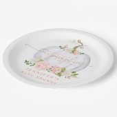 赤面ピンク金ゴールドリトルカボチャ ペーパープレート (アングル)