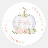 赤面ピンク金ゴールドリトルカボチャ ラウンドシール (正面)