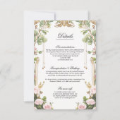 赤面ピンク金ゴールドヴィンテージフローラガーデン詳細カード (正面)