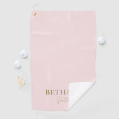 赤面ピンク金ゴールド名 ゴルフタオル (インサイチュ)