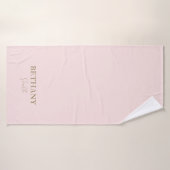 赤面ピンク金ゴールド名 バスタオル (バスタオル)