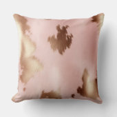 赤面ピンク金ゴールド女性のカーボーイ牛革 クッション (正面)