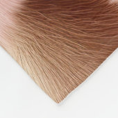 赤面ピンク金ゴールド女性のカーボーイ牛革 フリースブランケット (角)