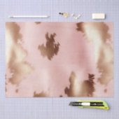 赤面ピンク金ゴールド女性のカーボーイ牛革 薄葉紙 (クラフト)