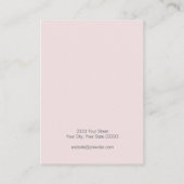 赤面ピンク金ゴールド幾何学的イヤリングカード 名刺 (裏面)