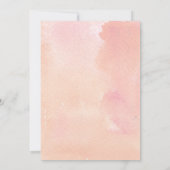 赤面ピンク金ゴールド幾何学的フローラブライダルシャワー 招待状 (裏面)