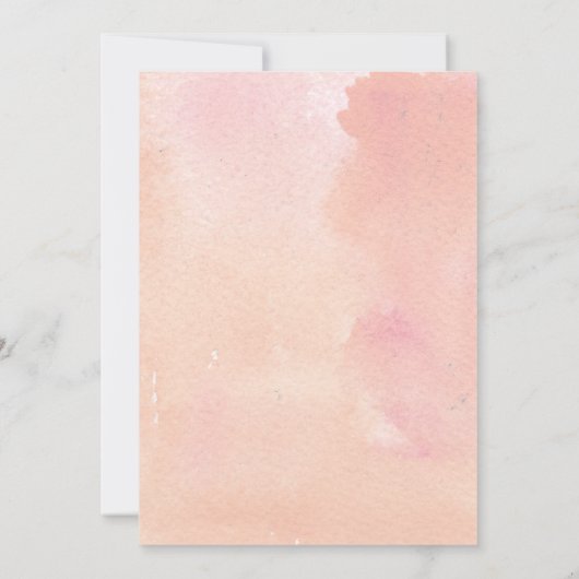 赤面ピンク金ゴールド幾何学的フローラブライダルシャワー 招待状 (裏面)