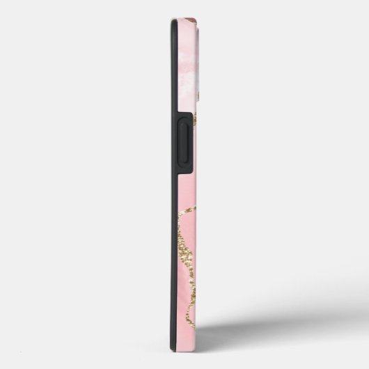 赤面ピンク金ゴールド水カラー瑪瑙パーソナライズされた Case-Mate iPhoneケース (裏面 / 右)