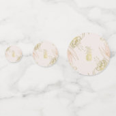 赤面ピンク金ゴールド熱帯パイナップル植物性パーティー コンフェッティ (正面)