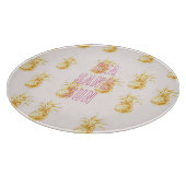 赤面ピンク金ゴールド熱帯パイナップル カッティングボード (角)