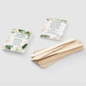 赤面ピンク金ゴールド熱帯緑結婚園の式典 ハンドファン (組立なし)