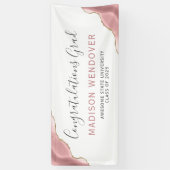 赤面ピンク金ゴールド瑪瑙おめでとう卒業 横断幕 (縦)