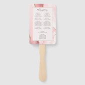 赤面ピンク金ゴールド瑪瑙結婚式 プログラム ハンドファン (裏面)