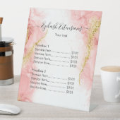 赤面ピンク金ゴールド瑪瑙美しいメイクアップサロン価格 台座サイン (インサイチュ)