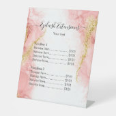 赤面ピンク金ゴールド瑪瑙美しいメイクアップサロン価格 台座サイン (正面)