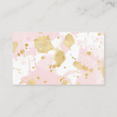 赤面ピンク金ゴールド絵を描（ばちゃばちゃ）跳ねる 名刺 (裏面)