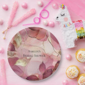 赤面ピンク金ゴールド離れブライダルシャワー ペーパープレート (パーティー)