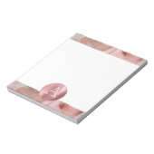 赤面ピンク金ゴールド離れモノグラム ノートパッド (回転)