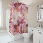 赤面ピンク金ゴールド離れ シャワーカーテン (インサイチュ)