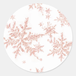 赤面ピンク金ゴールド雪片ホワイト ラウンドシール