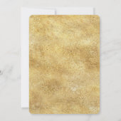 赤面ピンク金ゴールド（ばちゃばちゃ）跳ねる抽象芸術 招待状 (裏面)