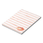 赤面ピンク金ゴールドXOXO水カラーキス ノートパッド (回転)