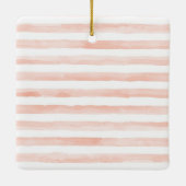 赤面ピンク金ゴールドXOXO水カラーキス パーソナライズされた セラミックオーナメント (裏面)