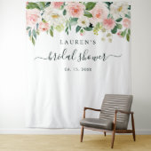 赤面ピンク開花ブライダルシャワー背景 タペストリー (インサイチュ)