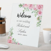 赤面ピンク開花結婚のペデスタルサイン 台座サイン (インサイチュ)